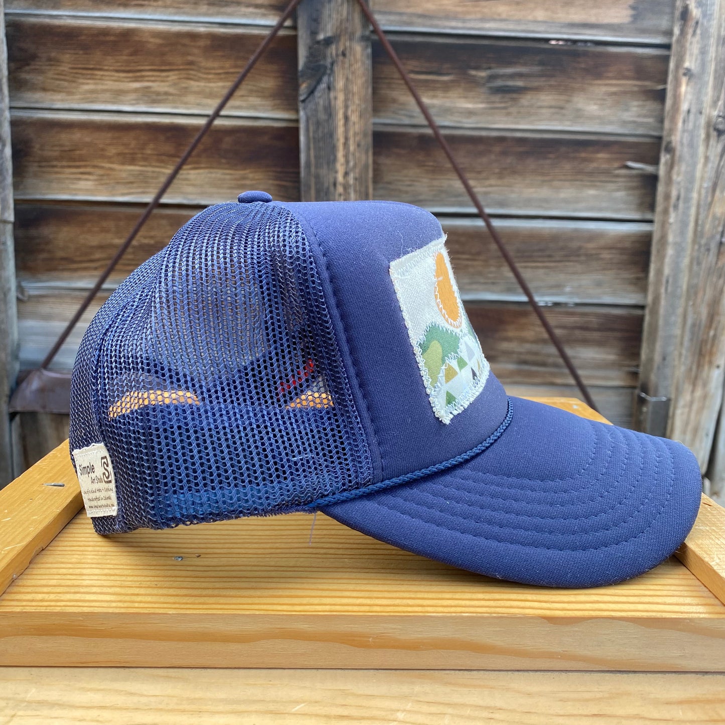 Navy Trucker Hat - Mountain Scene