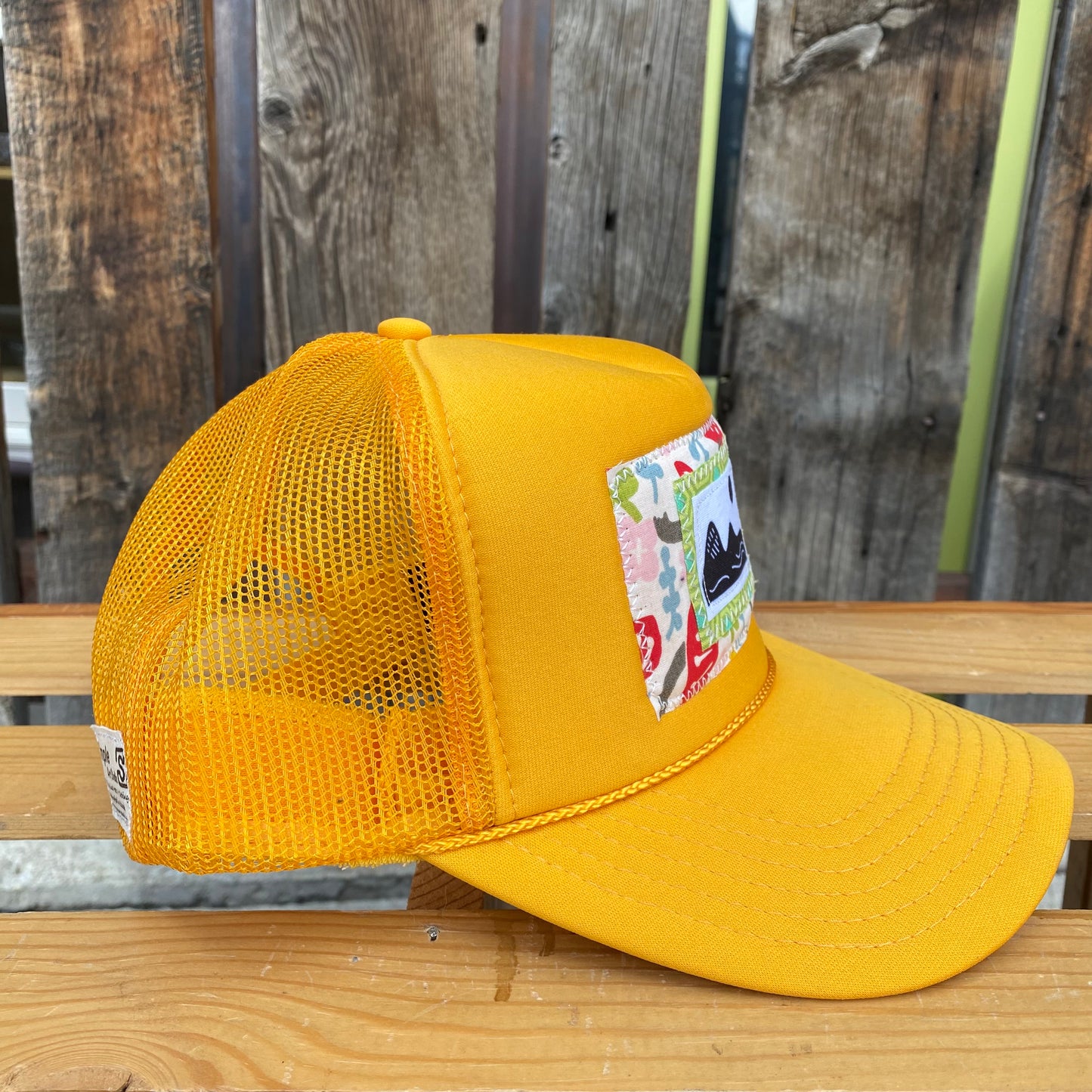 Yellow Trucker Hat - Shrooms and Mountain Life
