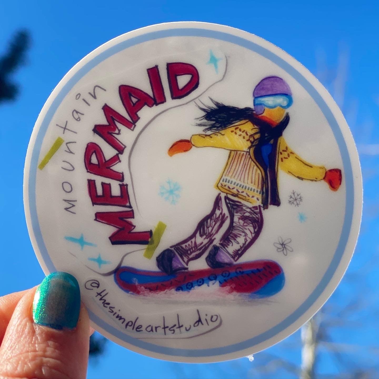 Mountain Mermaid Sticker