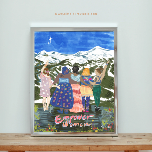 Empowered Women Mountain Art print