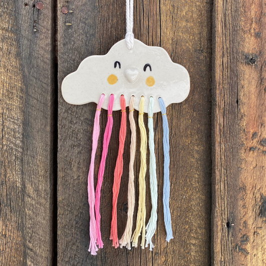 Hearted Cloud - Pink Rainbow Wall Hanging