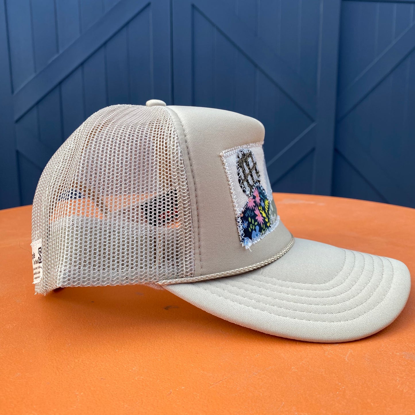 Beige Trucker Hat - Ski Mountain Scene