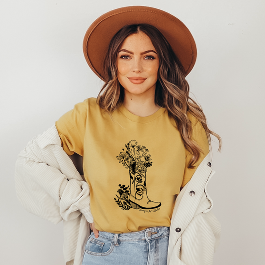 COWGIRL WILD FLOWERS TEE