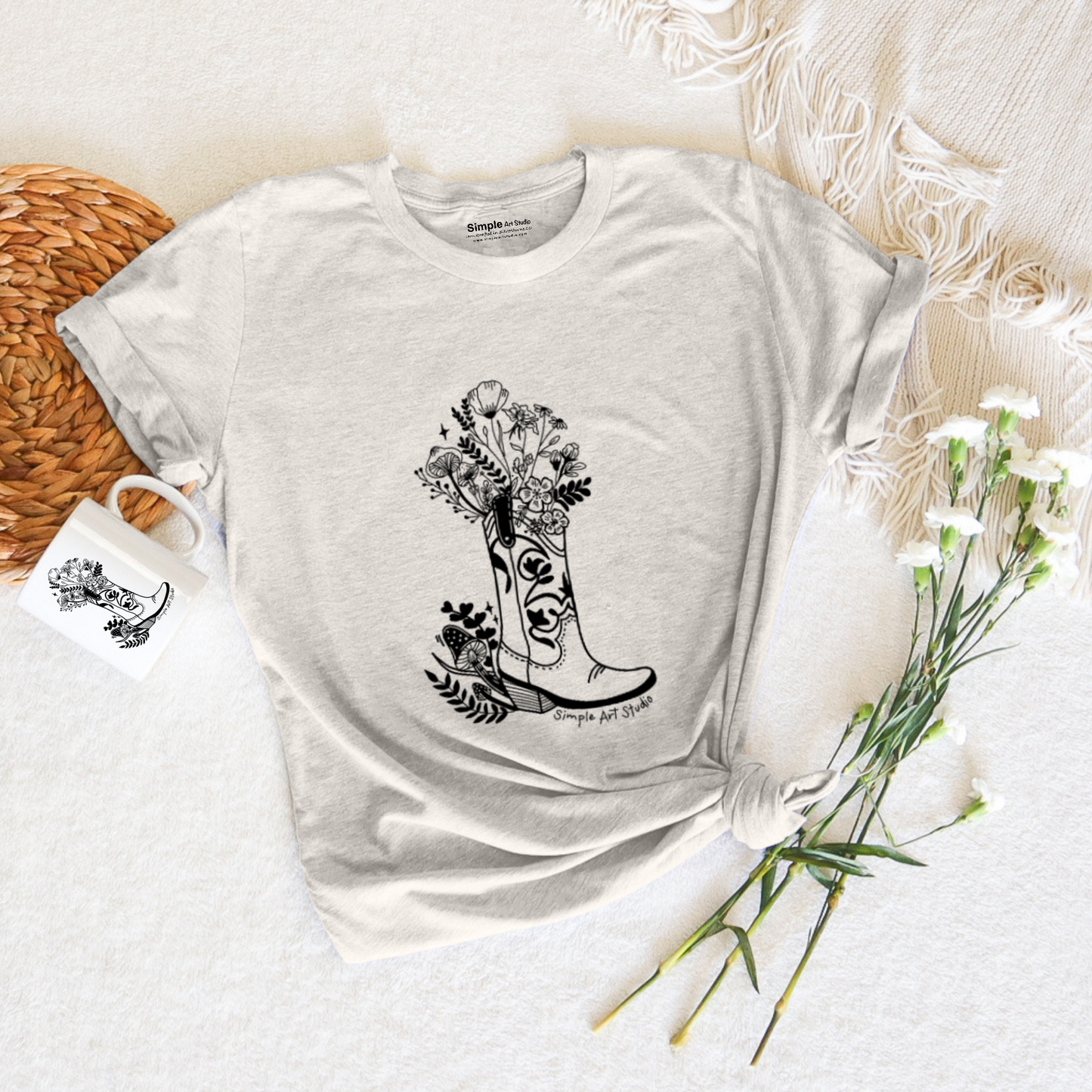 COWGIRL WILD FLOWERS TEE