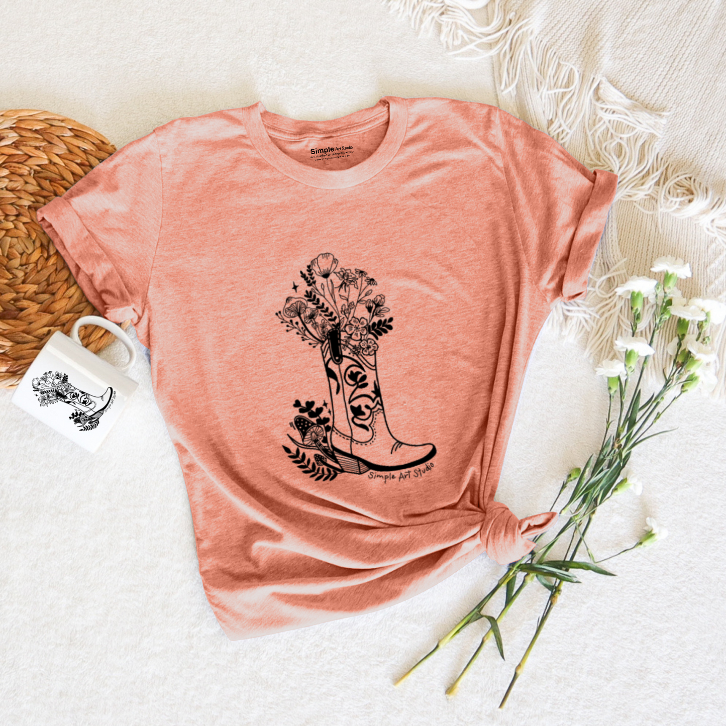 COWGIRL WILD FLOWERS TEE