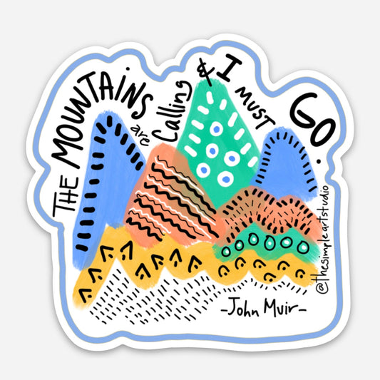 Mountains are calling Sticker