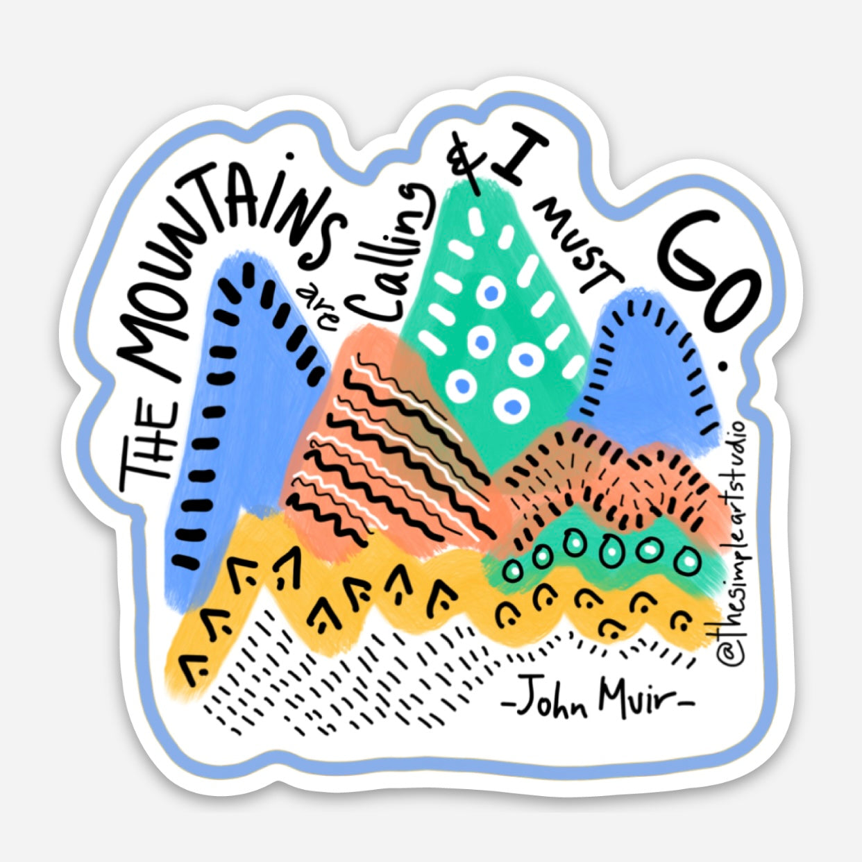 Mountains are calling Sticker