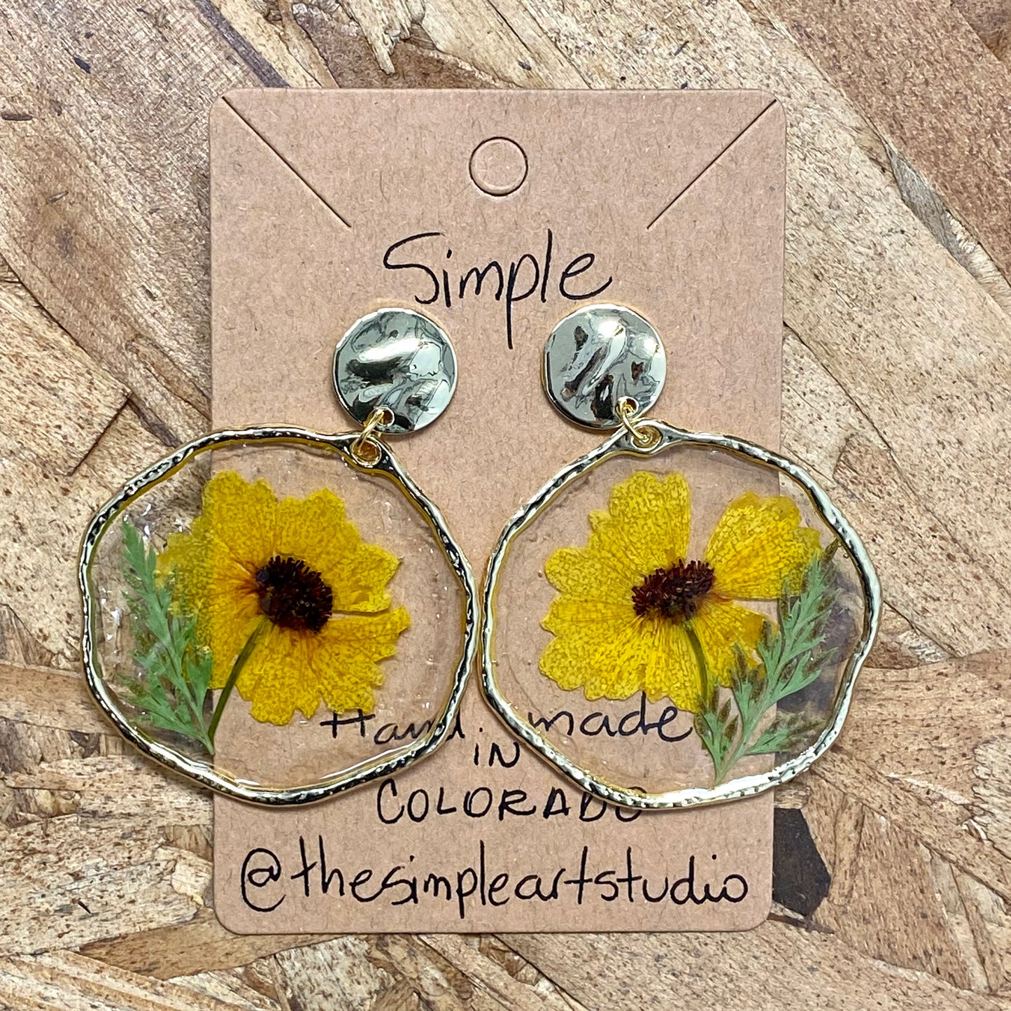 Custom Pressed Flower Earrings