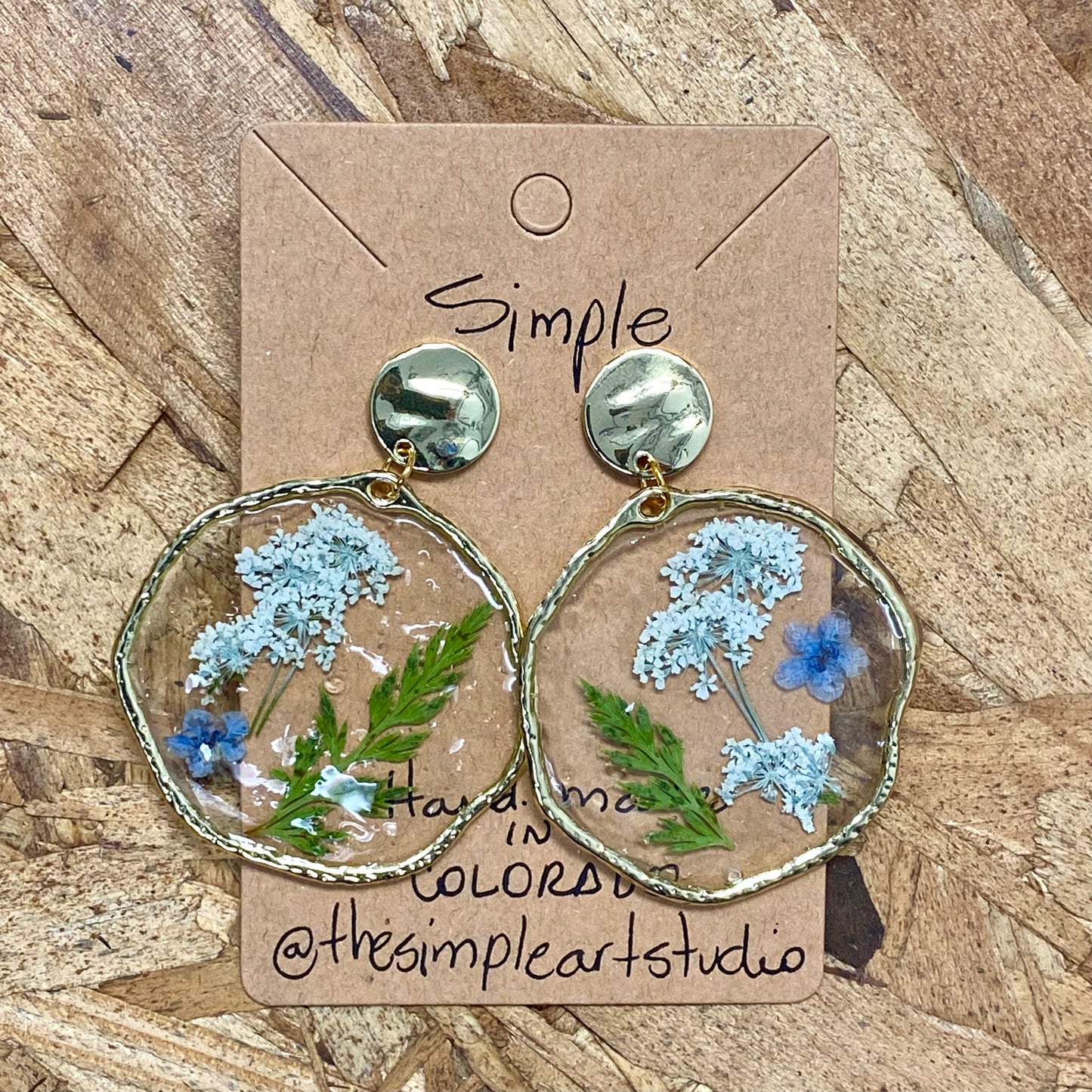 Custom Pressed Flower Earrings