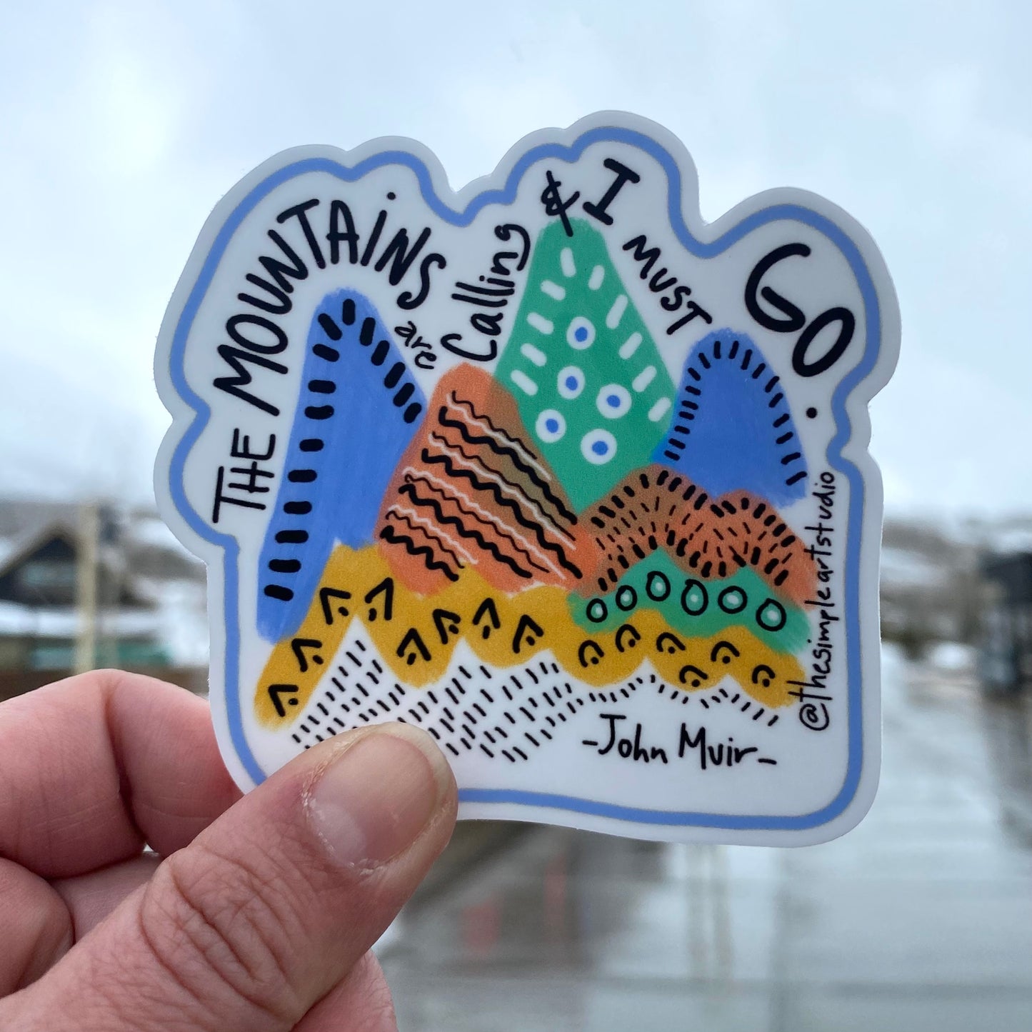 Mountains are calling Sticker