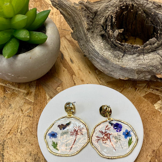 Pressed Flower Earrings / Fairy