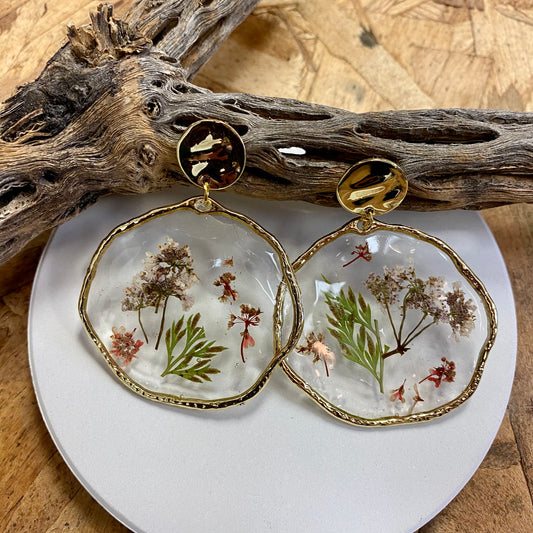 Pressed Flower Earrings / Autumn Vibes