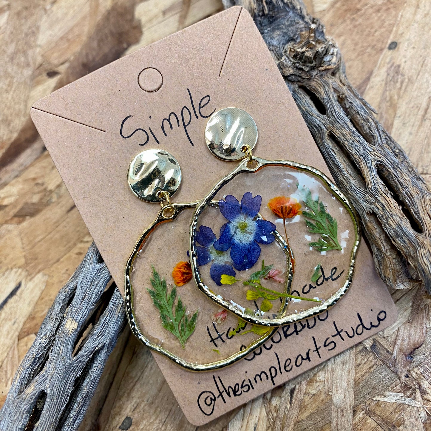 Pressed Flower Earrings / Fairy