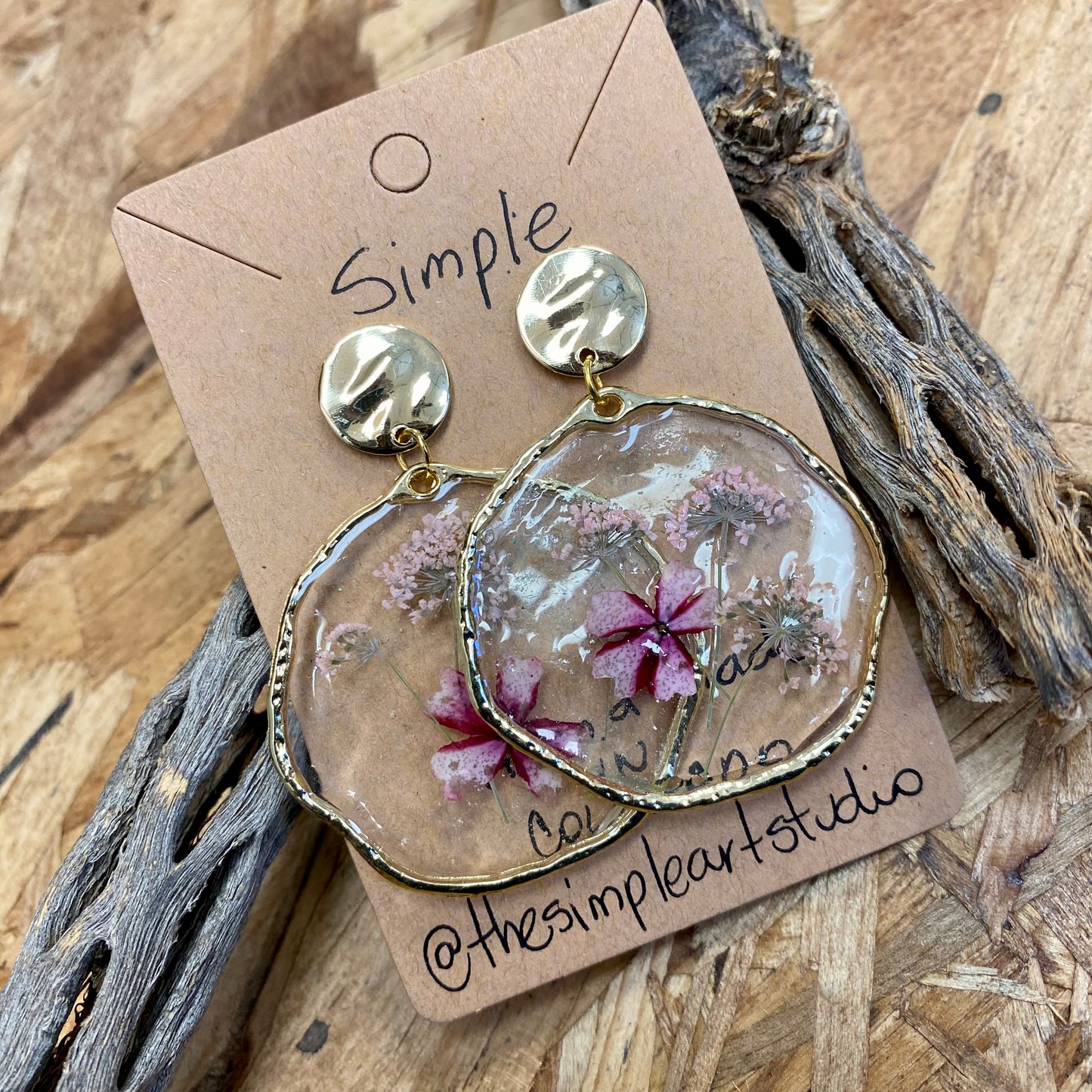 Pressed Flower Earrings / La vida en Rosa
